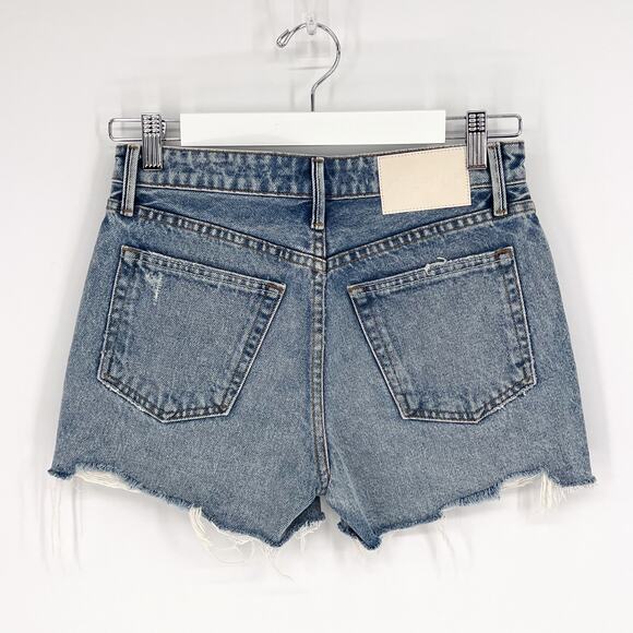 GRLFRND Helena High Rise Cutoff Denim Shorts Women’s Size 24 Newport Distressed - Picture 6 of 6